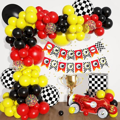 Racing Cars Happy Birthday Banner