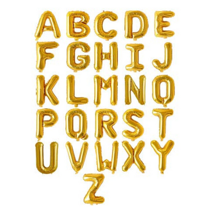 Golden Alphabet Letter D Balloon 16 inch - 1PC