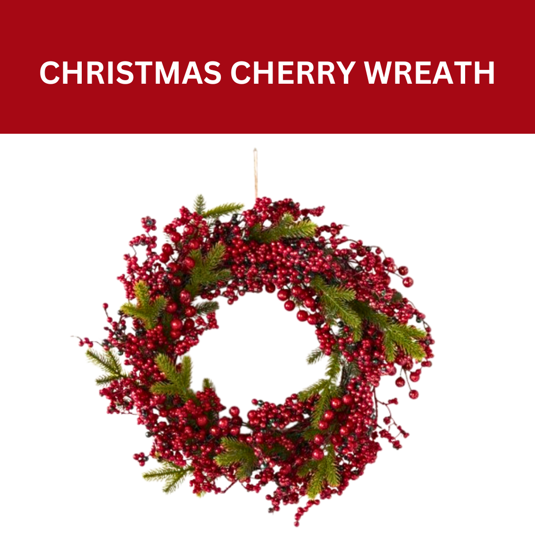 Christmas Cherry Wreath - 2FT