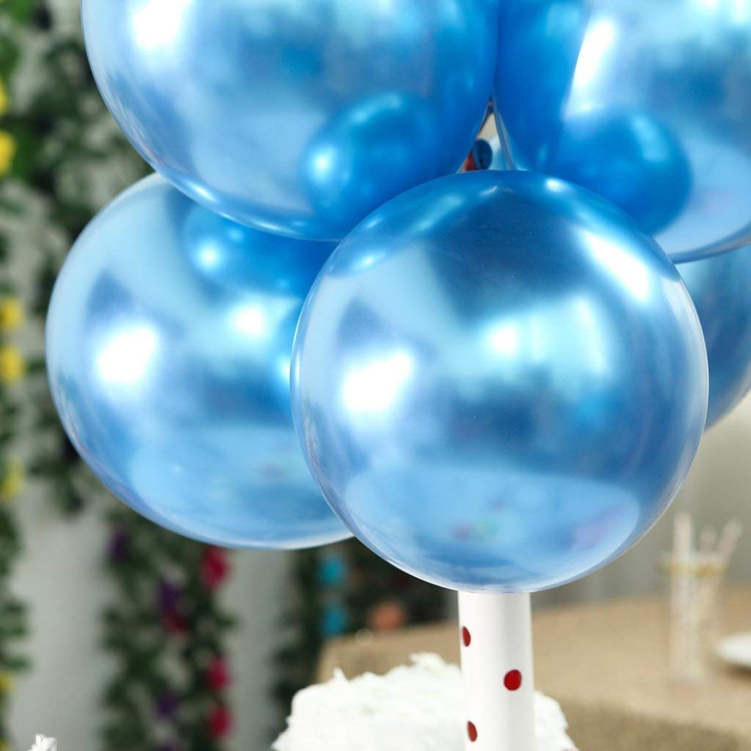 9" Chrome Blue Balloons - 20PC