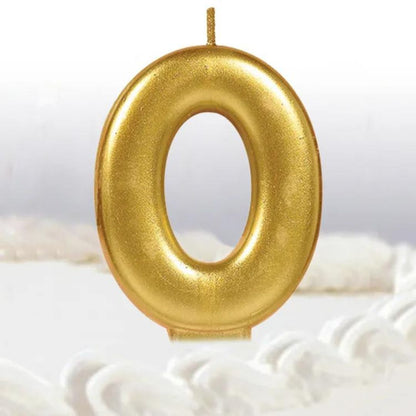 Golden Numerical Candle No. 0 - 3