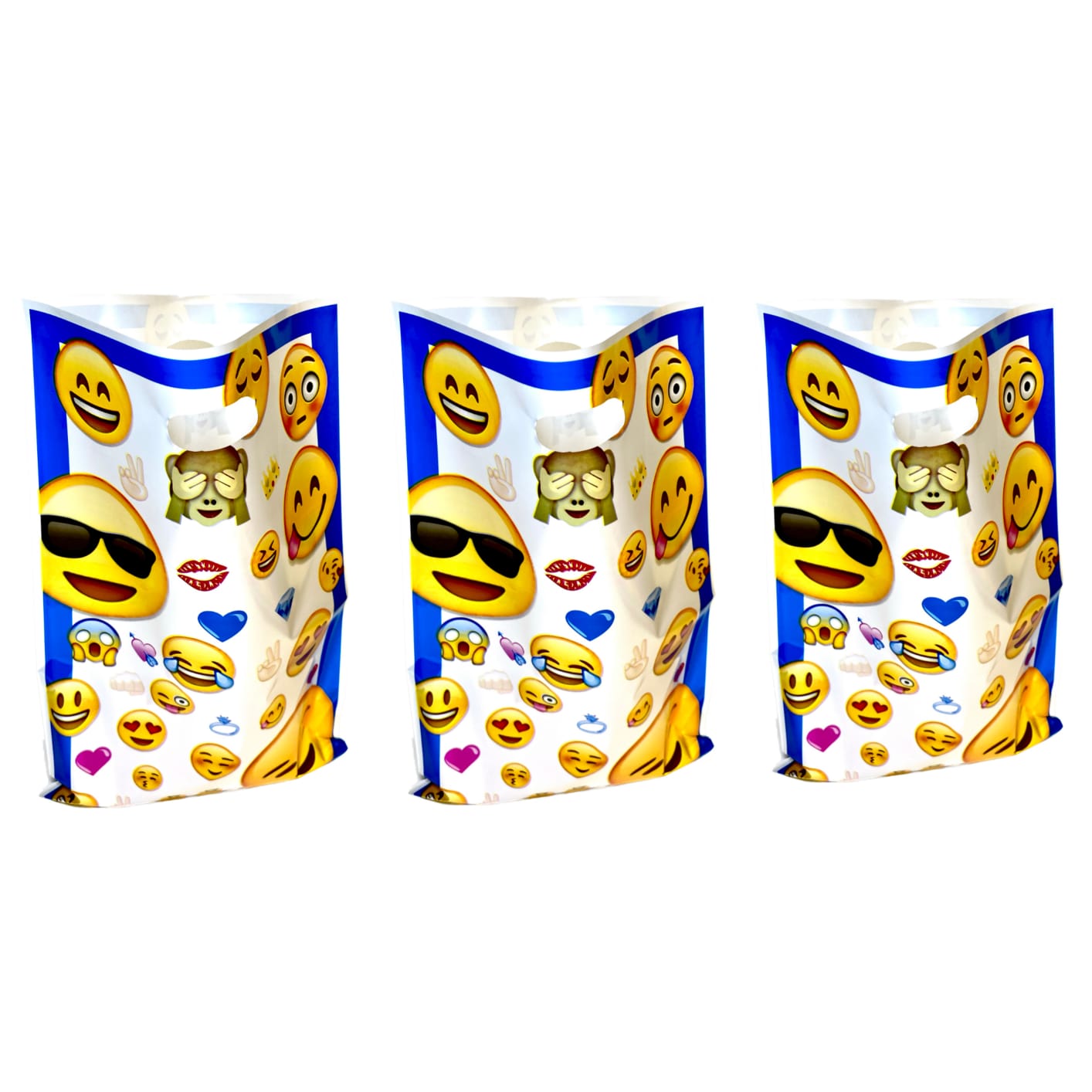 Emoji / Smiley Theme AlumInium Film Loot Bags - 10