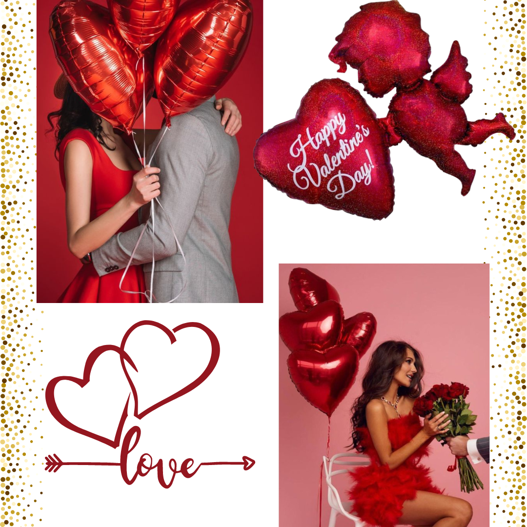 Red Cupid Foil Balloon 34" for Valentines Day & Anniversary Party