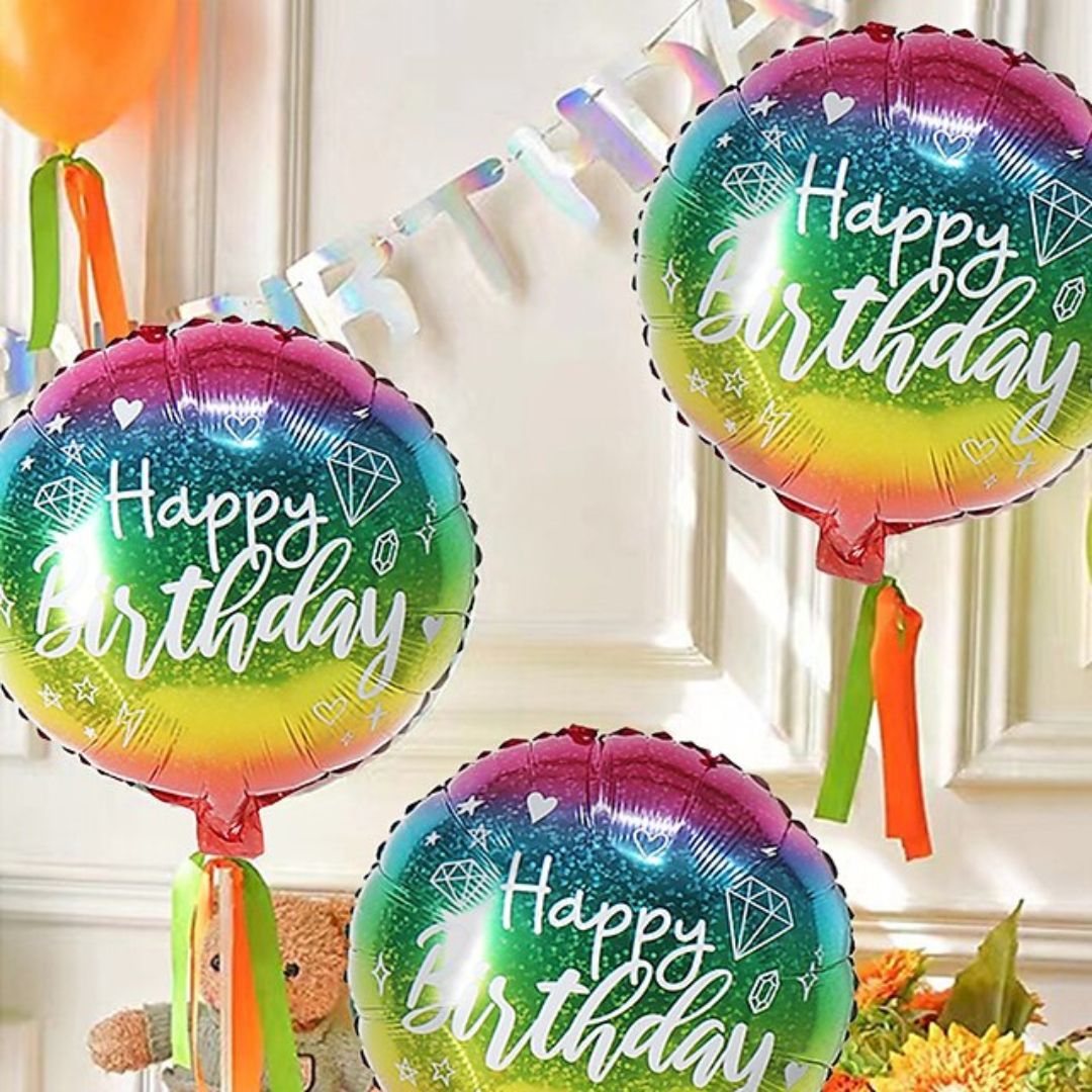 Happy B-DAY Foil Balloon Set Of 5