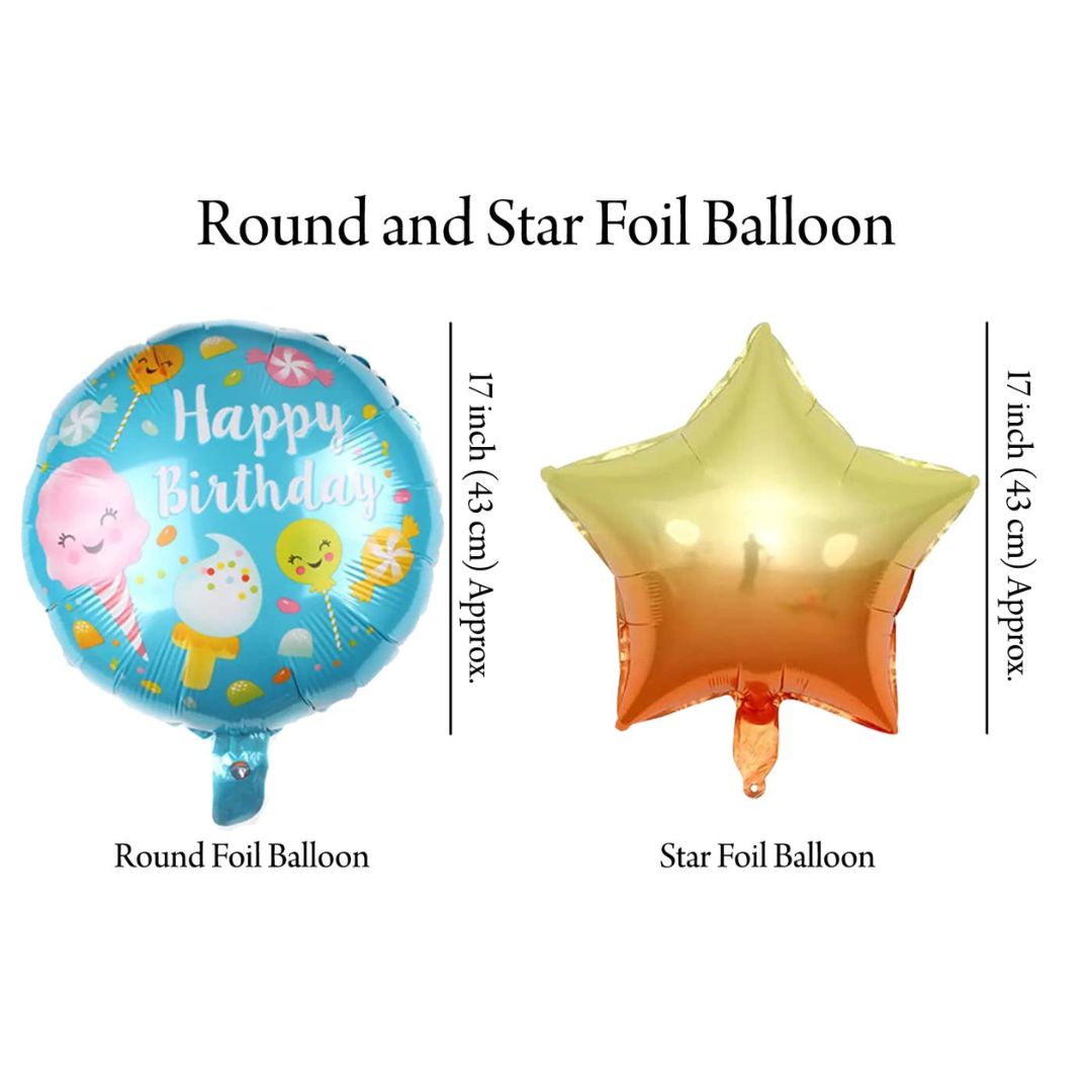 Cup Cake HBD Foil Balloon Set Of 5