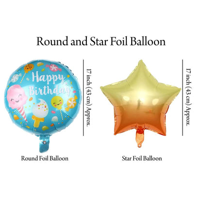 Cup Cake HBD Foil Balloon Set Of 5