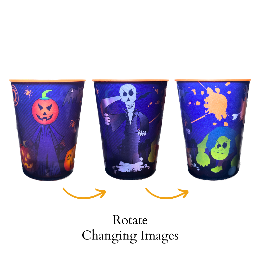 Halloween Color Changing Drinking Glass Tumblers P