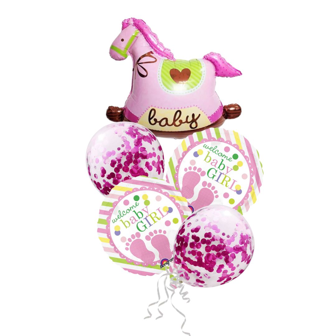 Baby Girl Foil Balloon Set Of 5