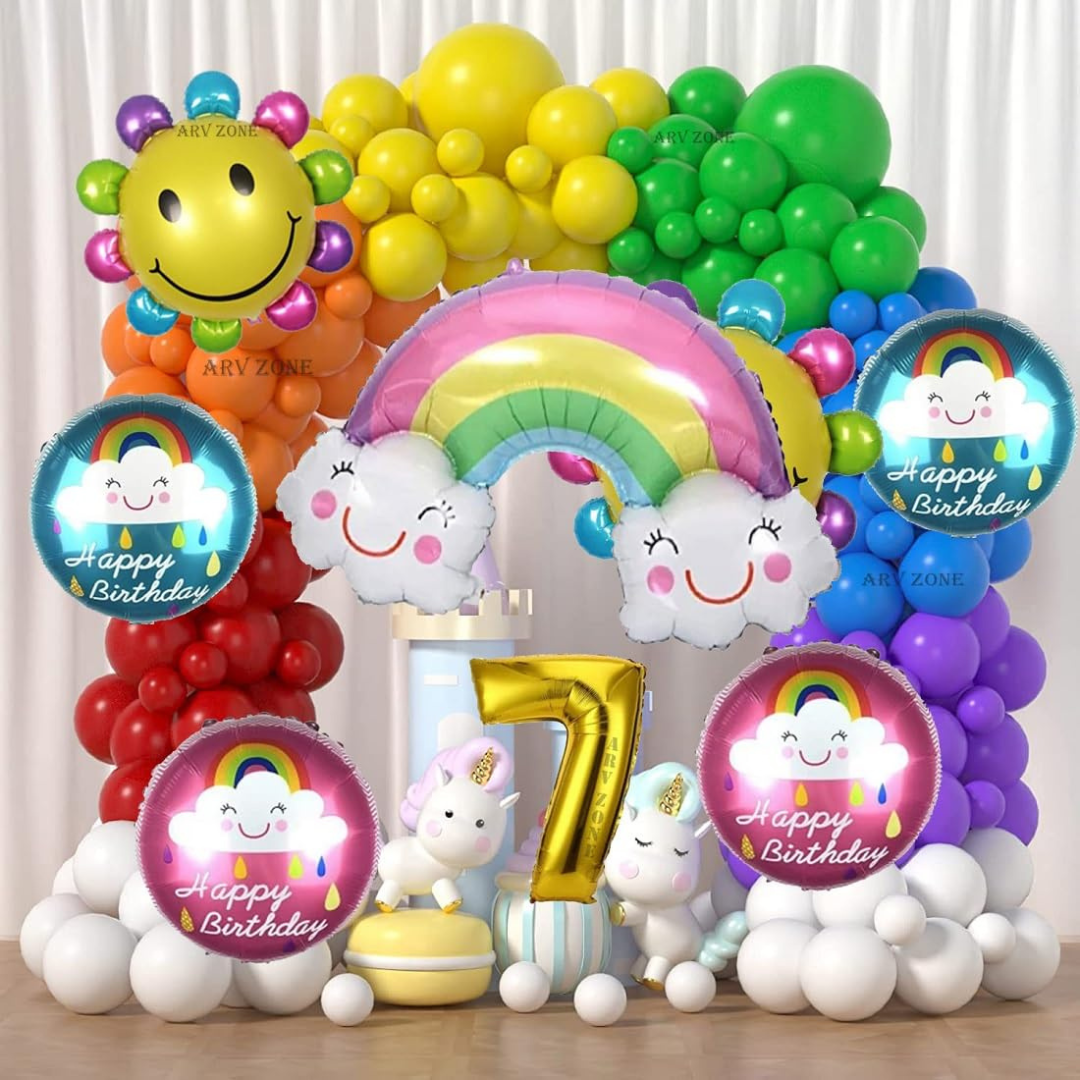 Rainbow Happy Birthday Balloon Set - 5PC