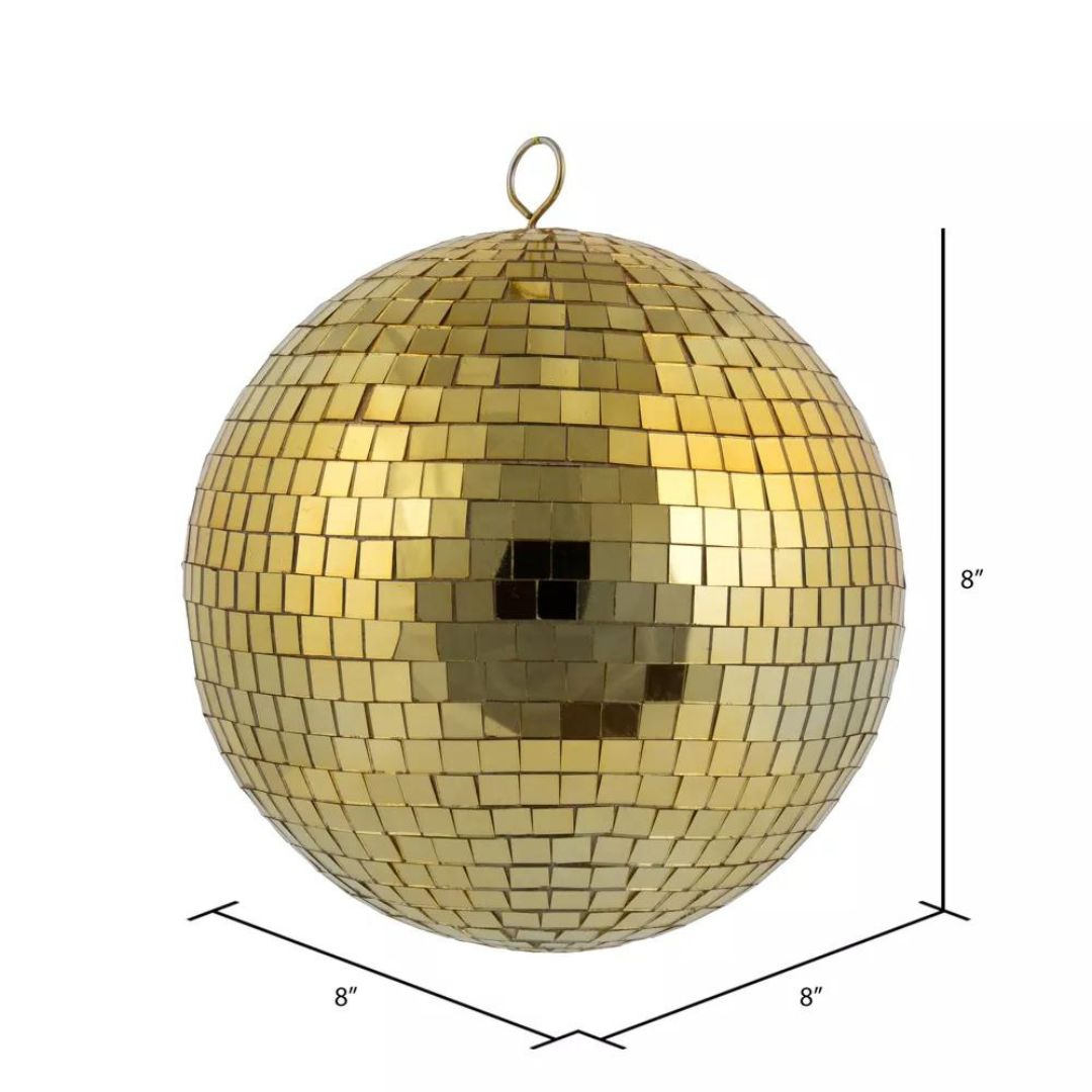 16" Mirror Disco Ball Golden