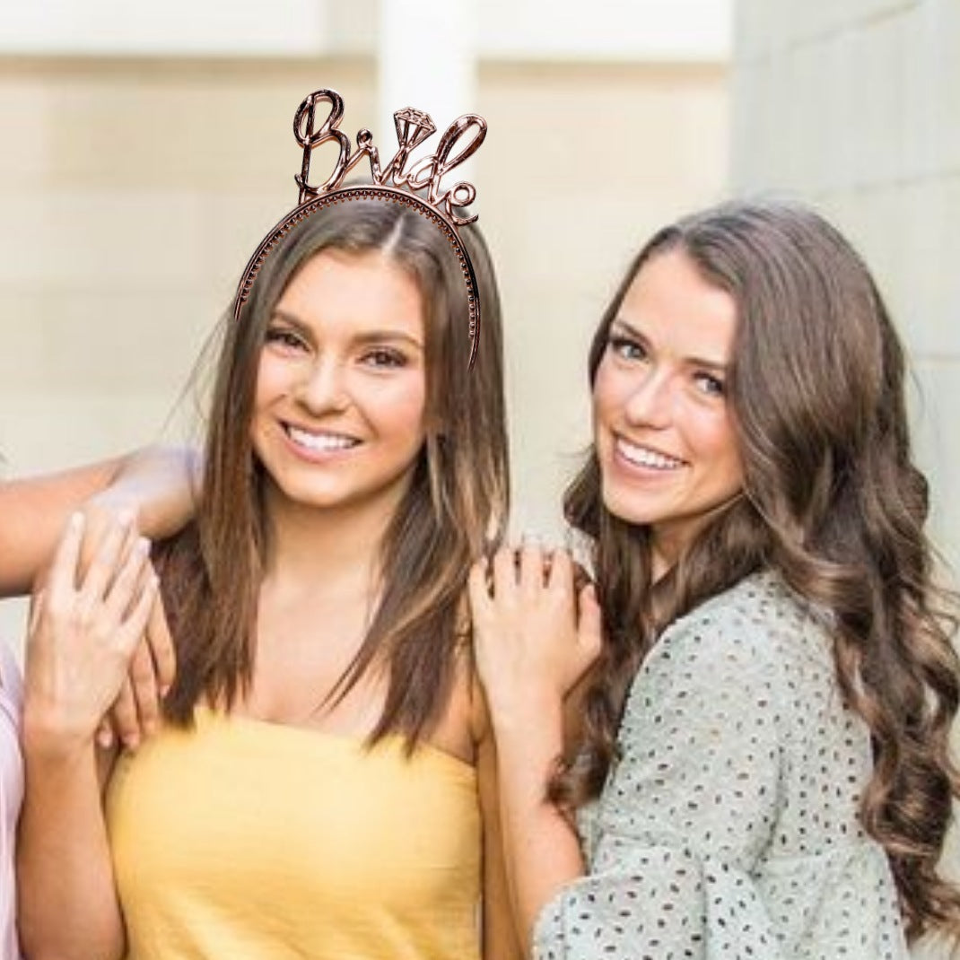 Bride Rose Gold Headband