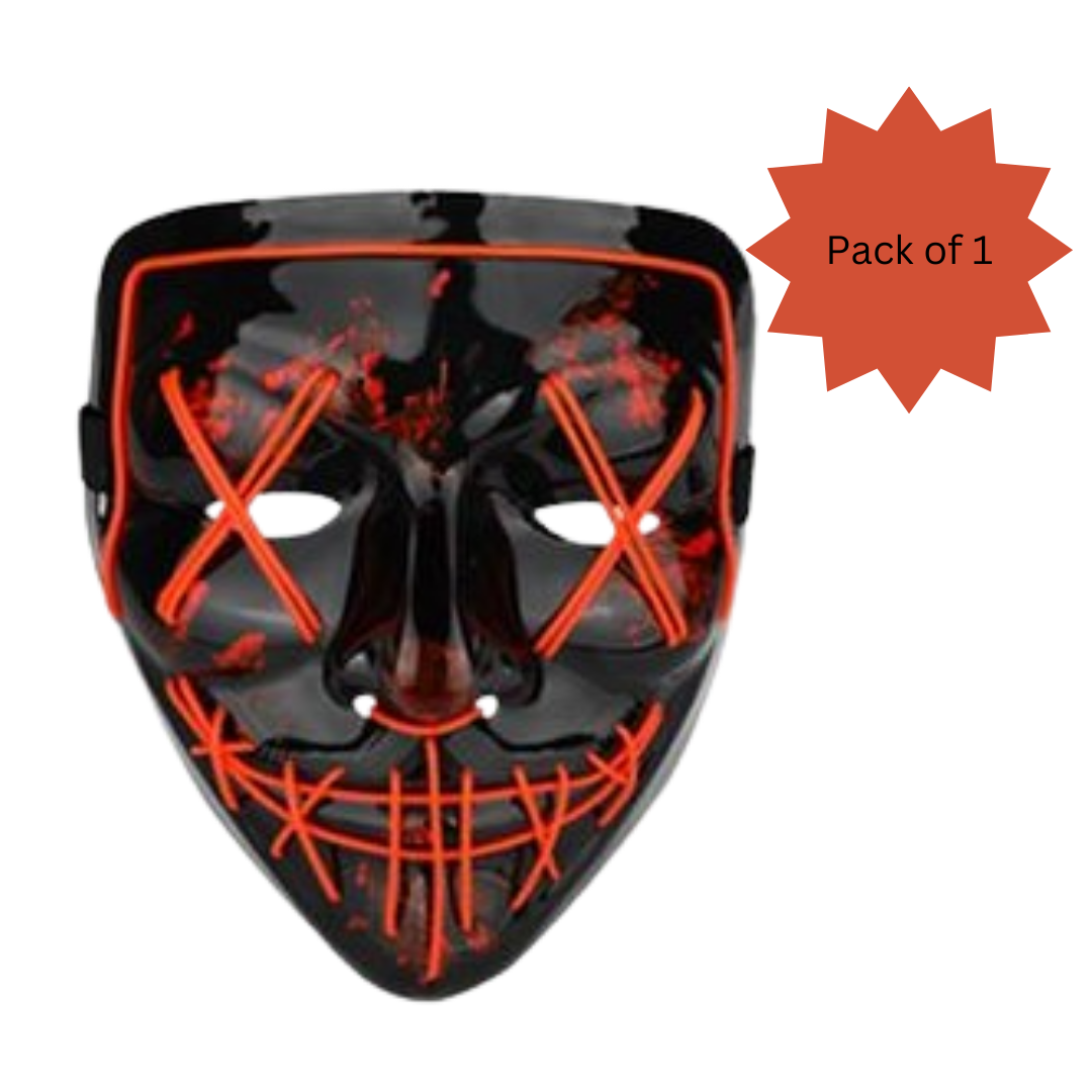 Light Up Dracula Mask Red - 1PC