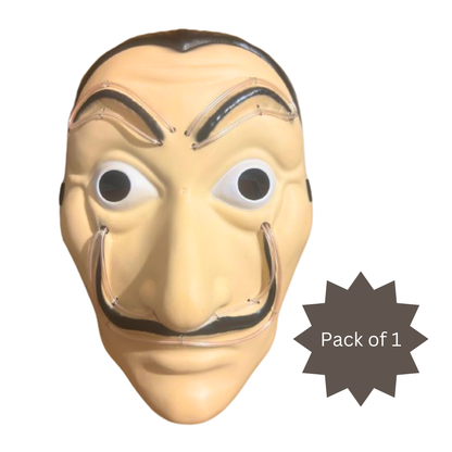 Light Up Money Heist Mask - 1PC