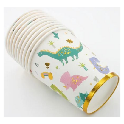 Little Dino Theme Birthday Paper Cups- 10PC -250ML