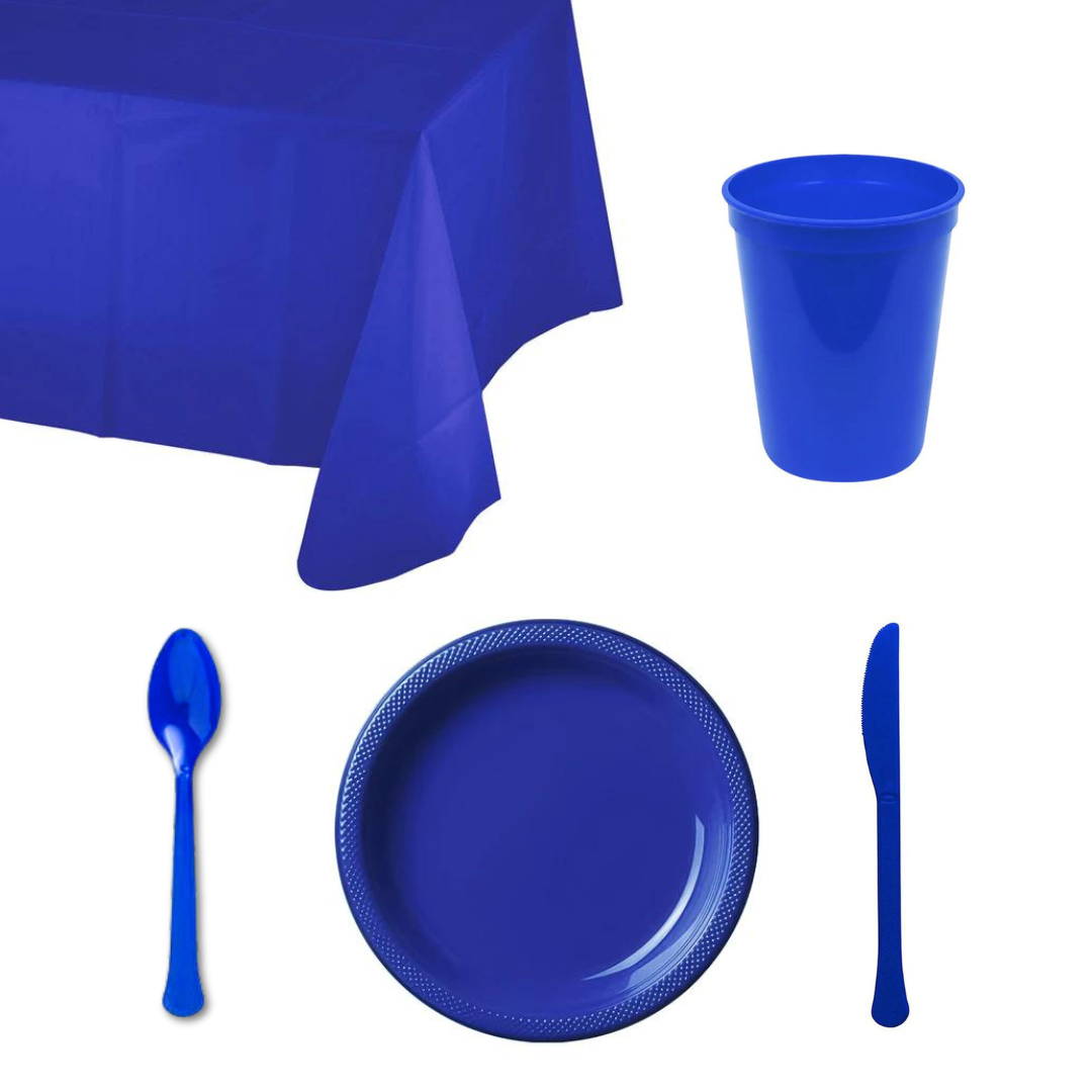 Premium Plastic Royal Blue Spoons - 20CT