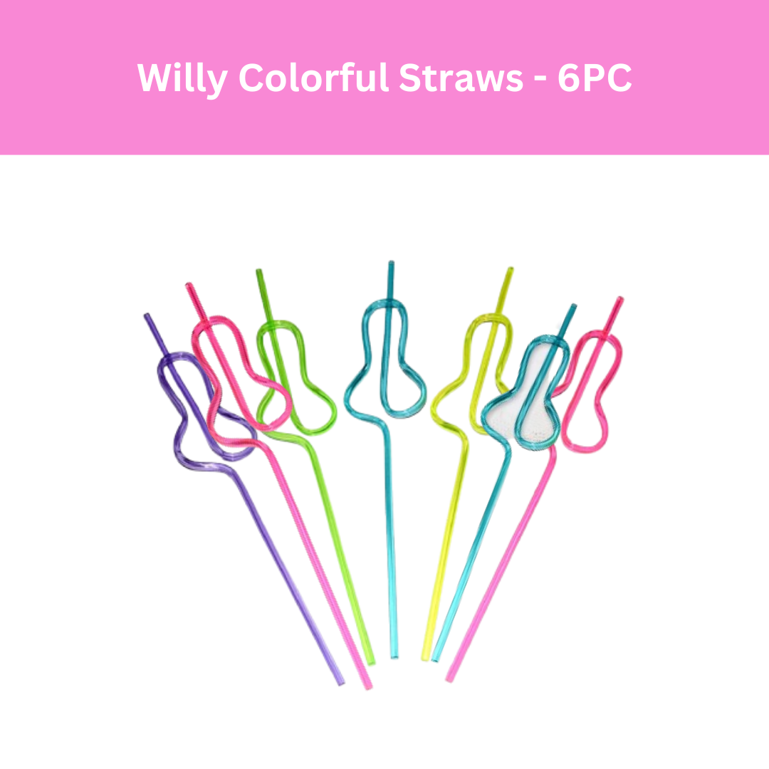 Willy Colorful Straws - 6PC