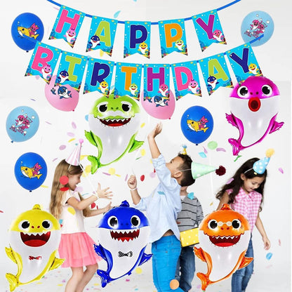 Baby Shark Theme Birthday Banner - Over 9FT