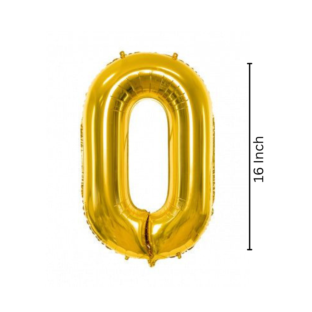 16" Letter O Golden Balloon