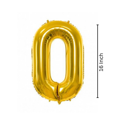 16" Letter O Golden Balloon