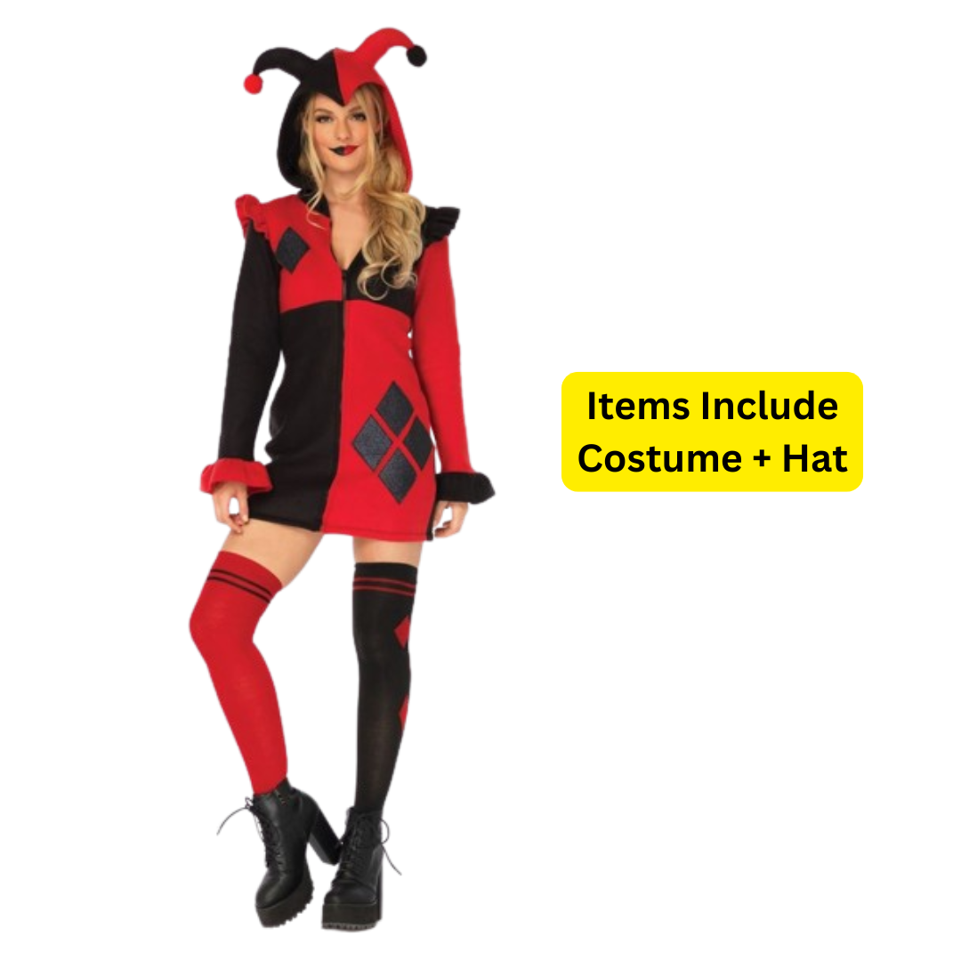 Super Villain Harley Quinn Costume Female - Free Size - 92cm