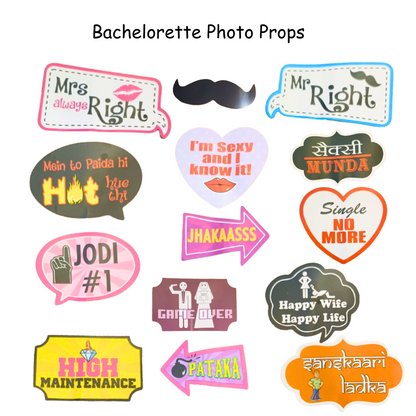 Bachelorette Photo Props- 15PC