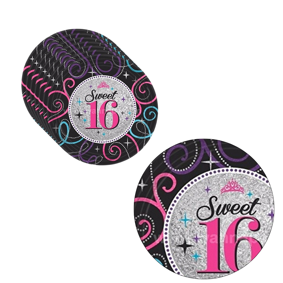 Sweet 16 Lunch Plates - 8PC