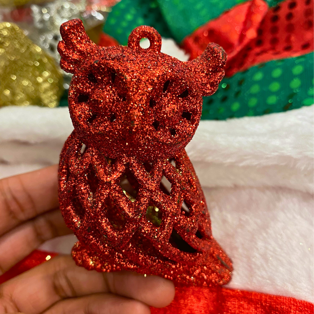 Lucky Charm Owl Tree Hanging Red - 1 PC - Size - 8CM