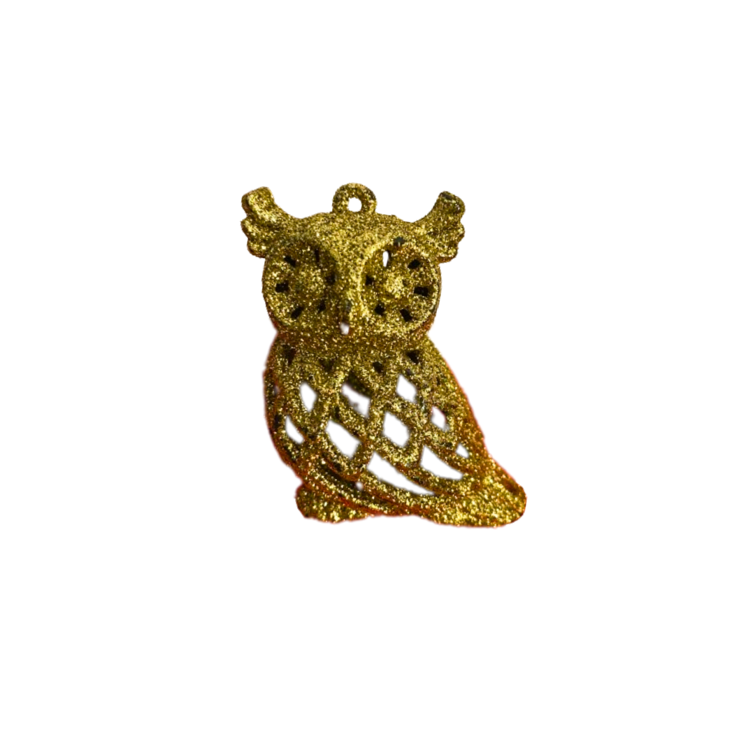 Lucky Charm Owl Tree Hanging Gold - 1 PC - Size - 8CM