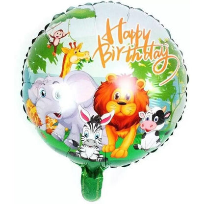 Jungle Animal Elephant Birthday Balloon Set Of 5