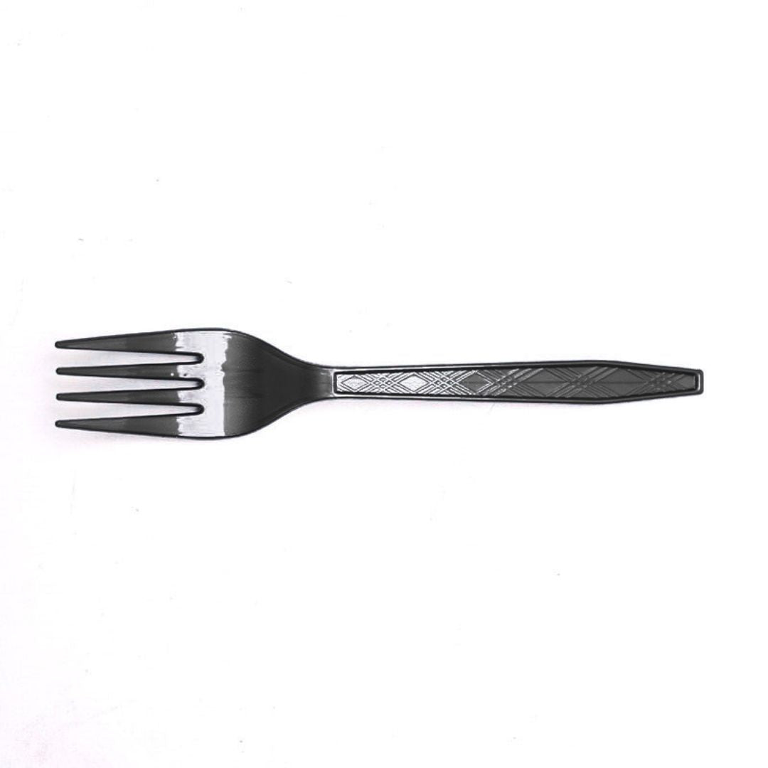 Black Disposable Forks for Birthday Parties / Picnic / Travel - 20PC