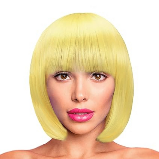 Colored Blunt Cut Wig Gold