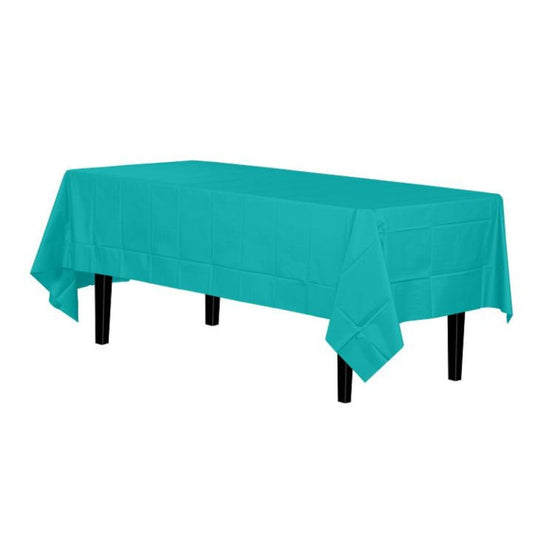 Aqua Blue Vinyl Table Cover 54"X108"