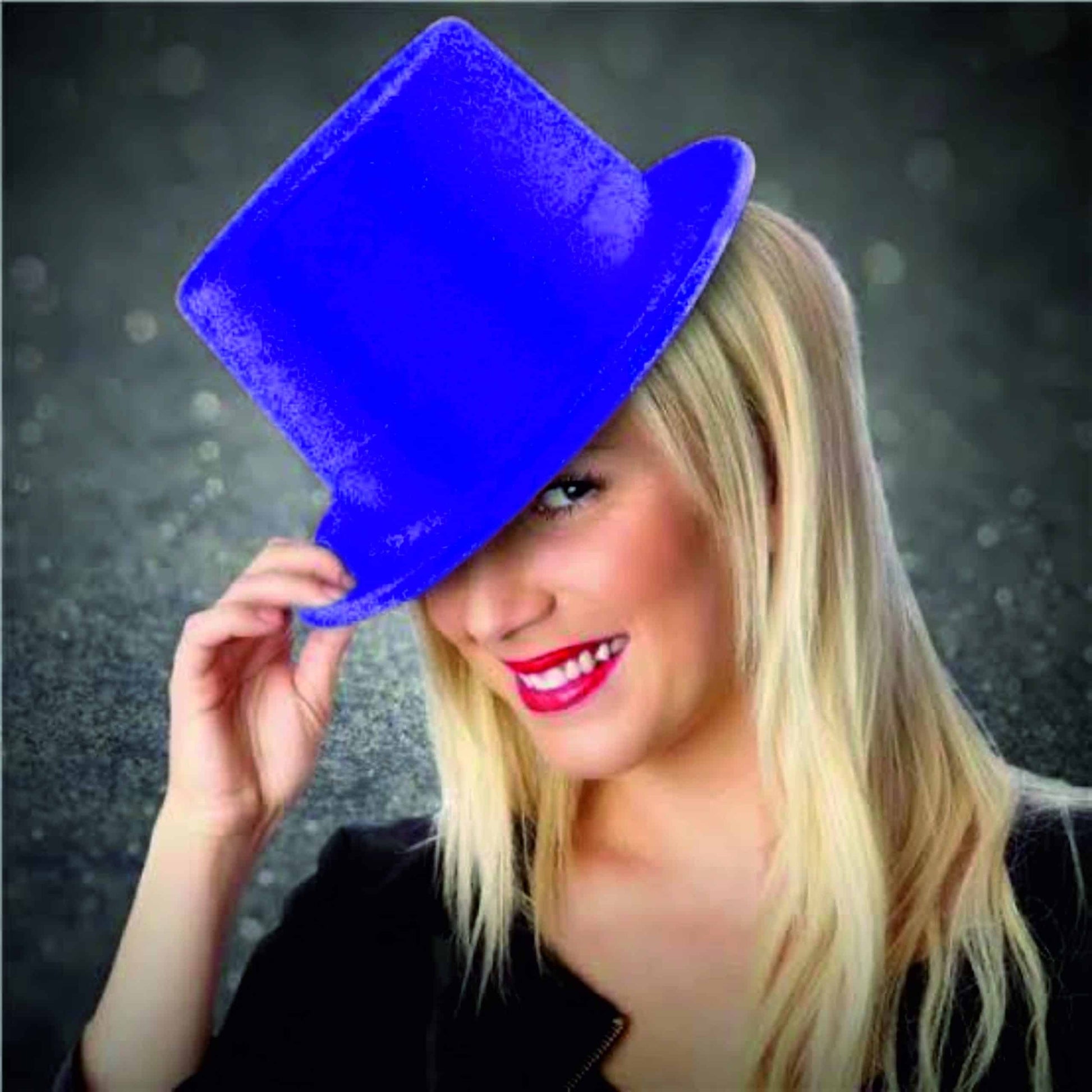 Glitter Top Hat Lrg. Blue