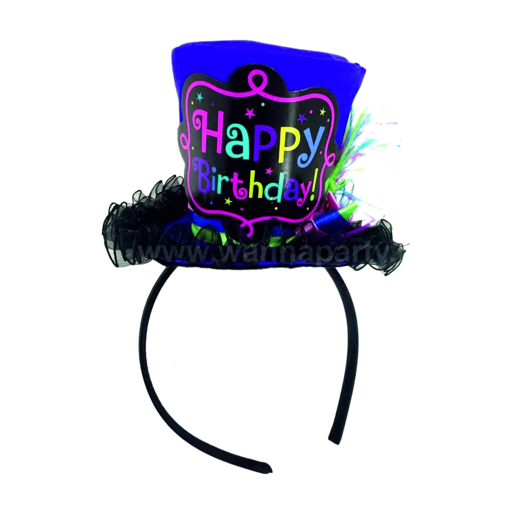 Deluxe Fancy Birthday Chich Top Hat Headband