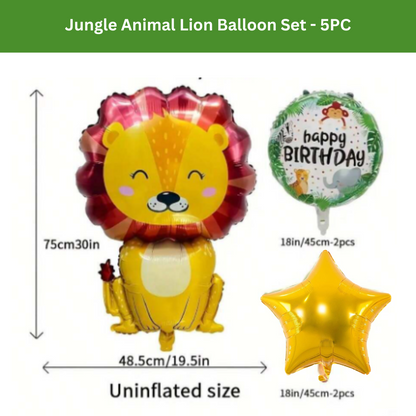 Jungle Animal Lion Balloon Set - 5PC