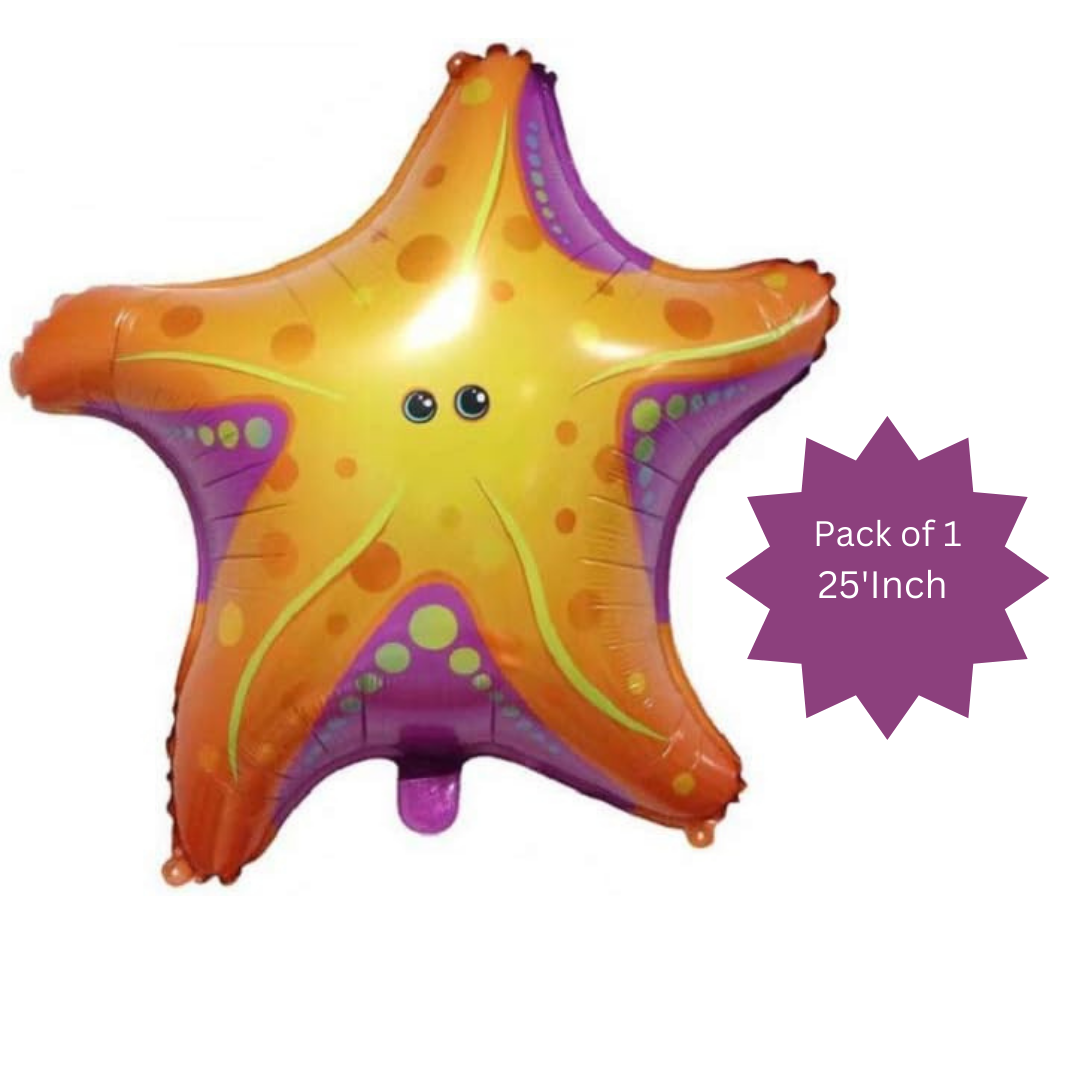 Star Fish Shaped Underwater Theme Party Balloon 25"