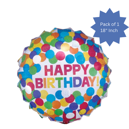 Colorful Candy Happy Birthday Balloon 18"