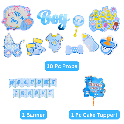 Wanna Party Welcome Baby Boy Combo Set -12 Pcs