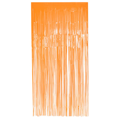 Neon Orange Foil Curtain 7FT X 3 FT