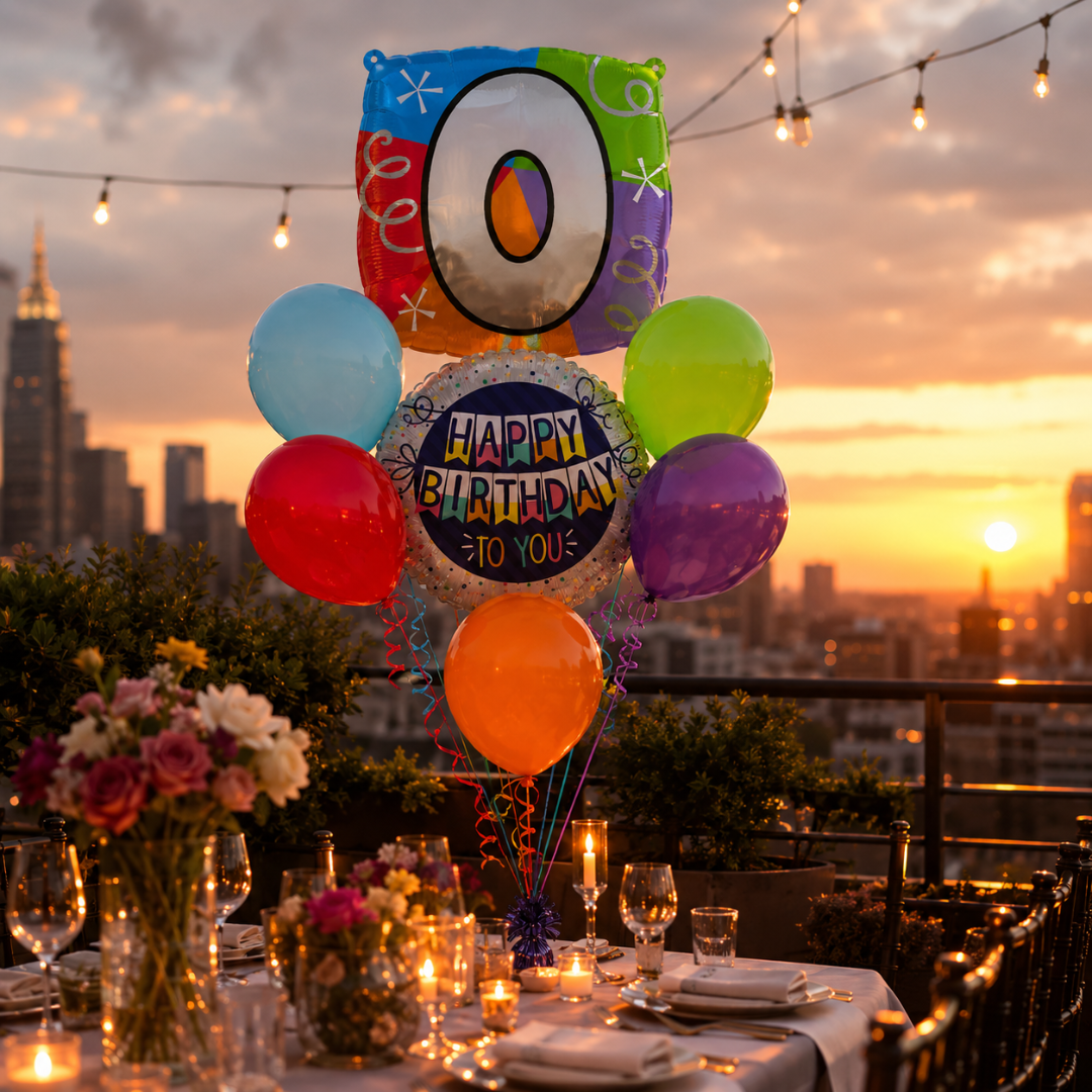 Alphabet "O" Printed Square Shaped Balloon Helium Supported for Birthday Boy/Girl Name Initiatls - 18 inches