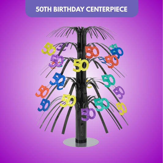 50Th Birthday Cascade Centerpiece 14"