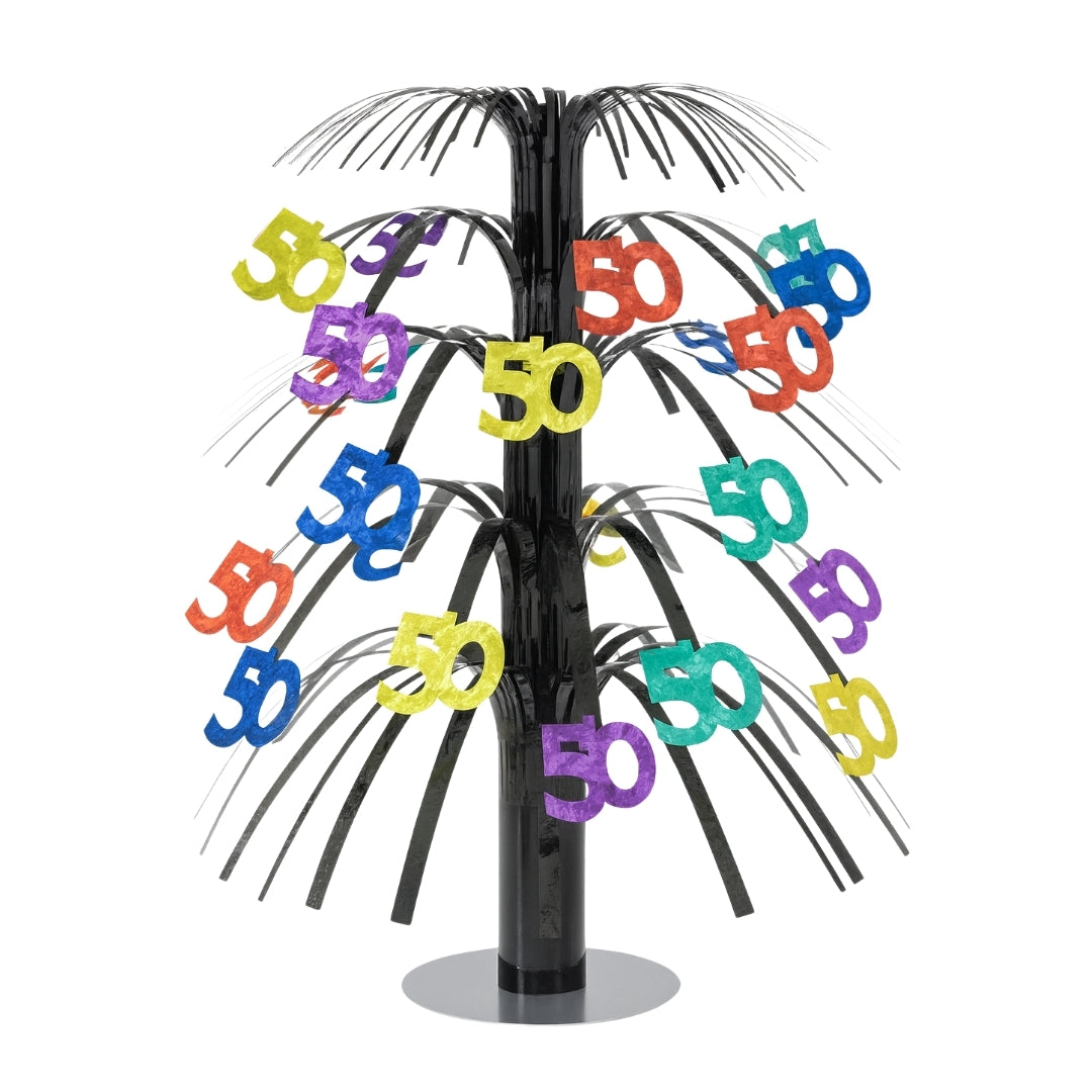 50Th Birthday Cascade Centerpiece 14"