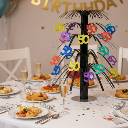 50Th Birthday Cascade Centerpiece 14"