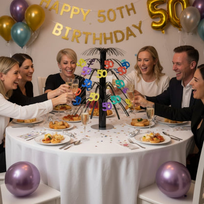 50Th Birthday Cascade Centerpiece 14"