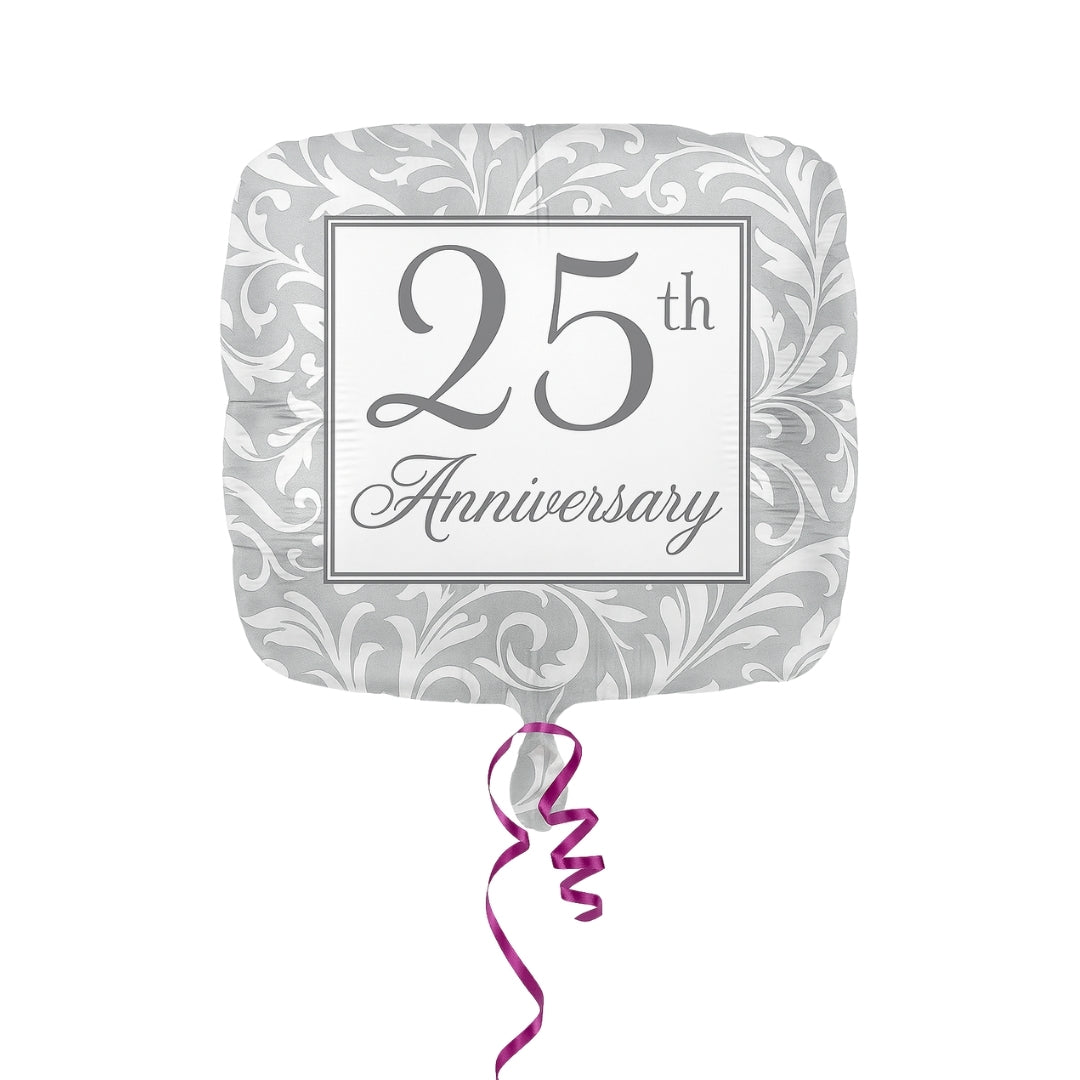 Happy 25Th Birthday Square Shaped Foil Balloon - Helium Quality - 17 inches - 1PC