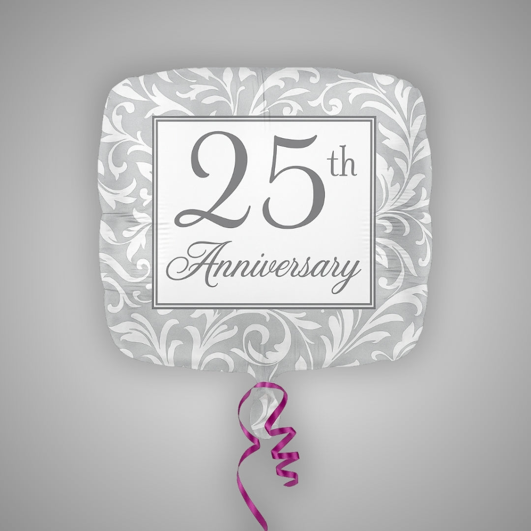 Happy 25Th Birthday Square Shaped Foil Balloon - Helium Quality - 17 inches - 1PC