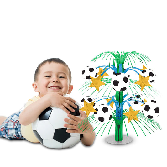 Soccer Cascade Theme Centerpiece for Table Decor - 1PC