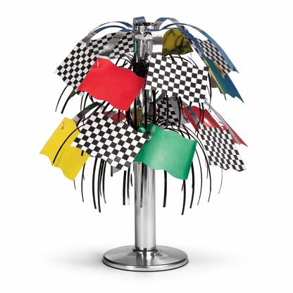 Racing Flag Cascade Centerpiece, 10.5 Inch