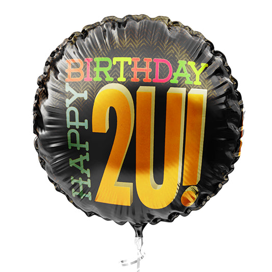 Happy Birthday 2U Foil Balloon - Helium Quality - 18 inches - 1PC
