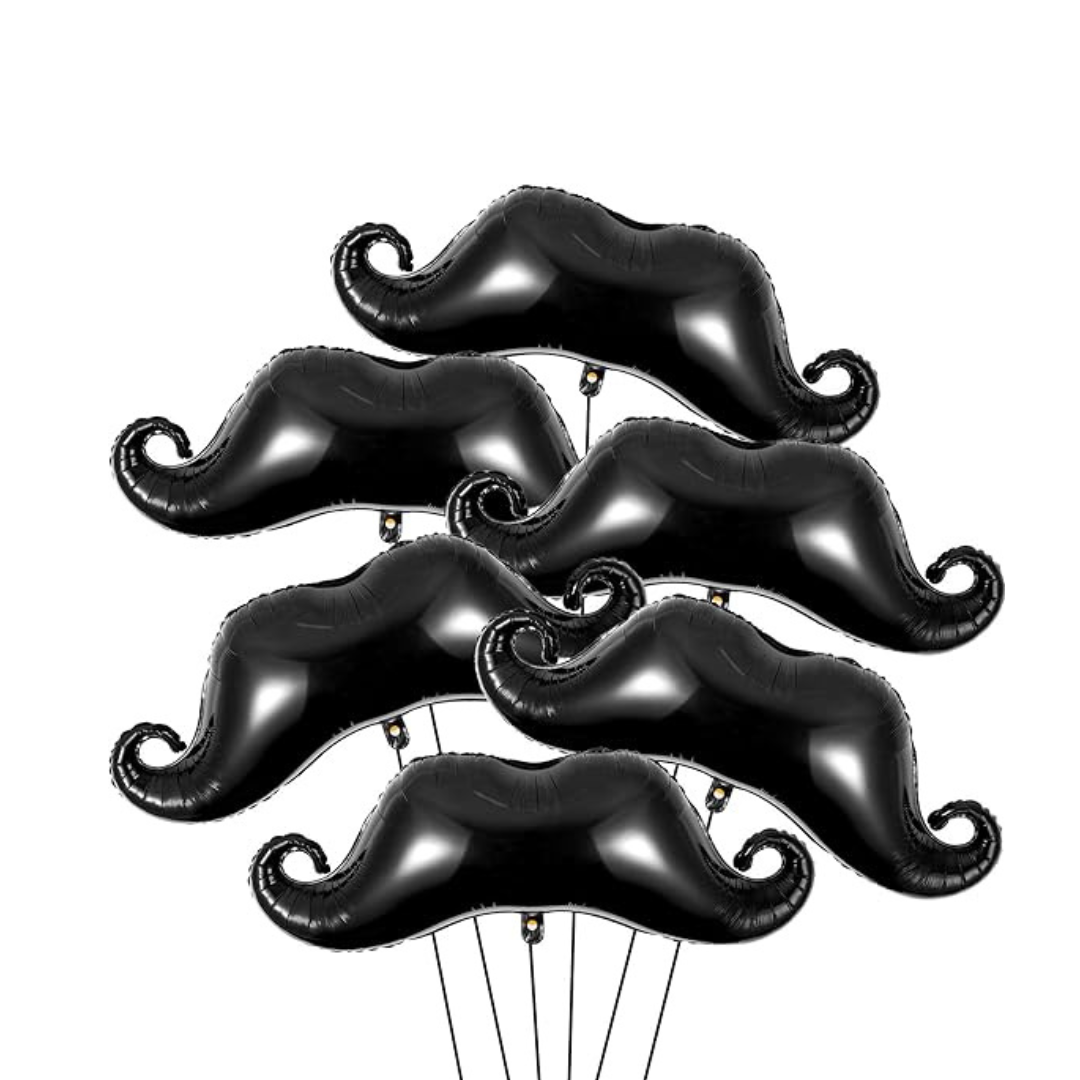 Black Mustahce Shaped Balloon - 35 inches